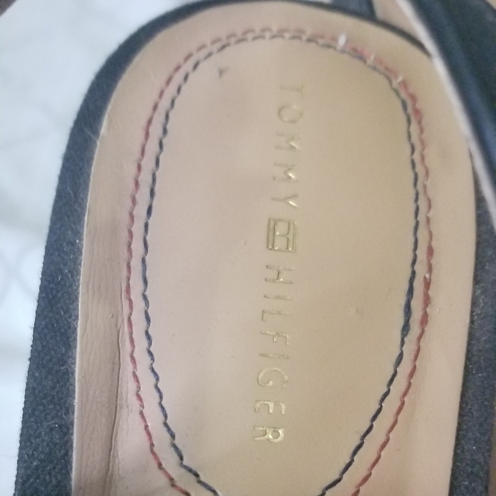 Tommy Hilfiger Black slingback wedges - Picture 3 of 5
